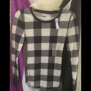 NWT Old Navy Checkered Thermal Shirt XS